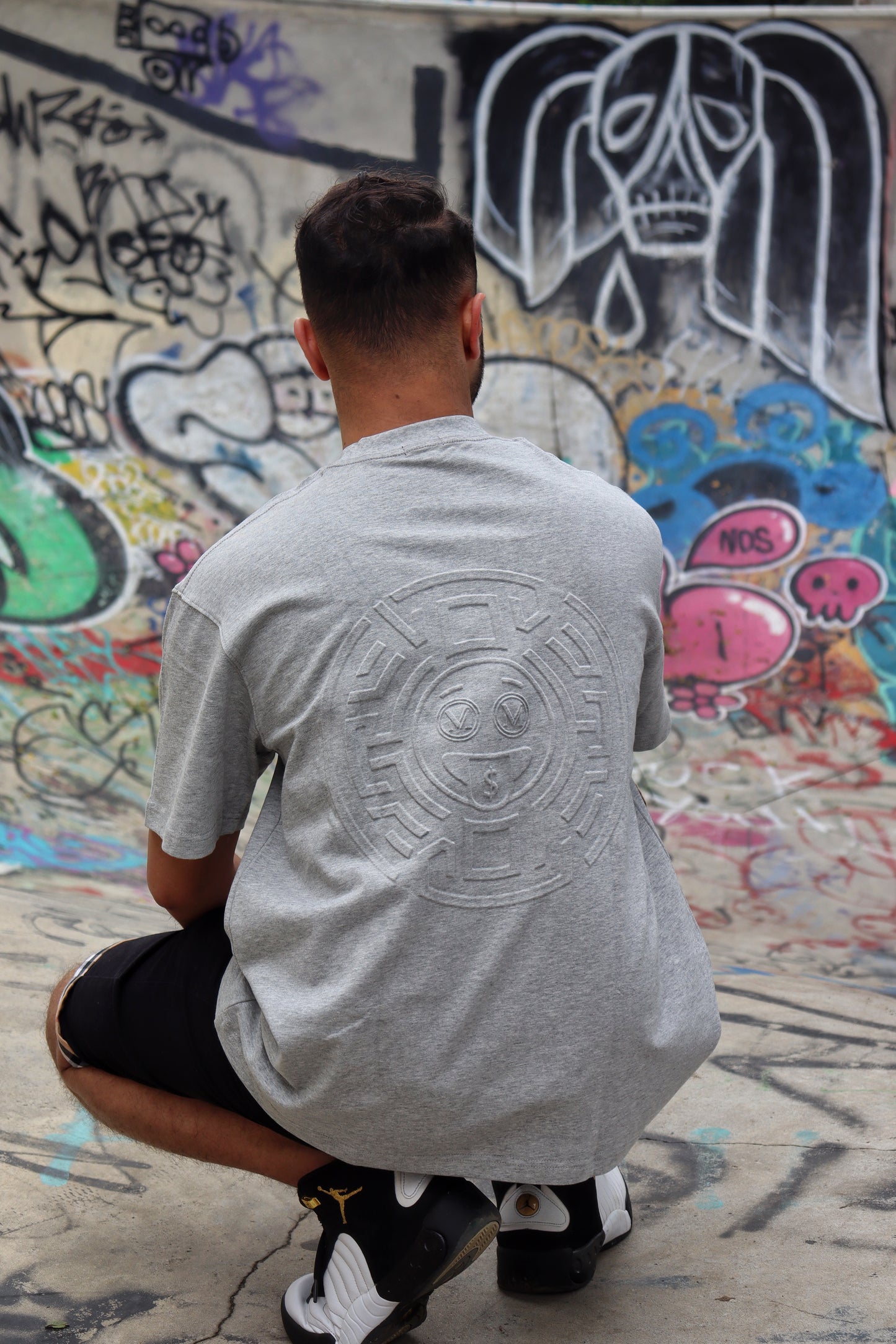 Moslin Statement Tee – Glacier Grey