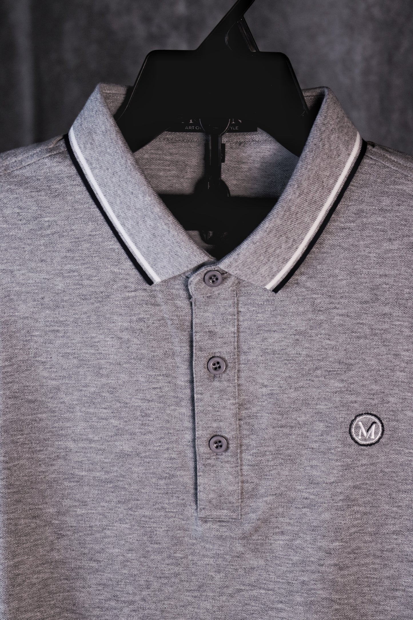 Moslin Luxe Polo – Silver Mist