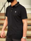 Moslin Luxe Polo – Obsidian Black