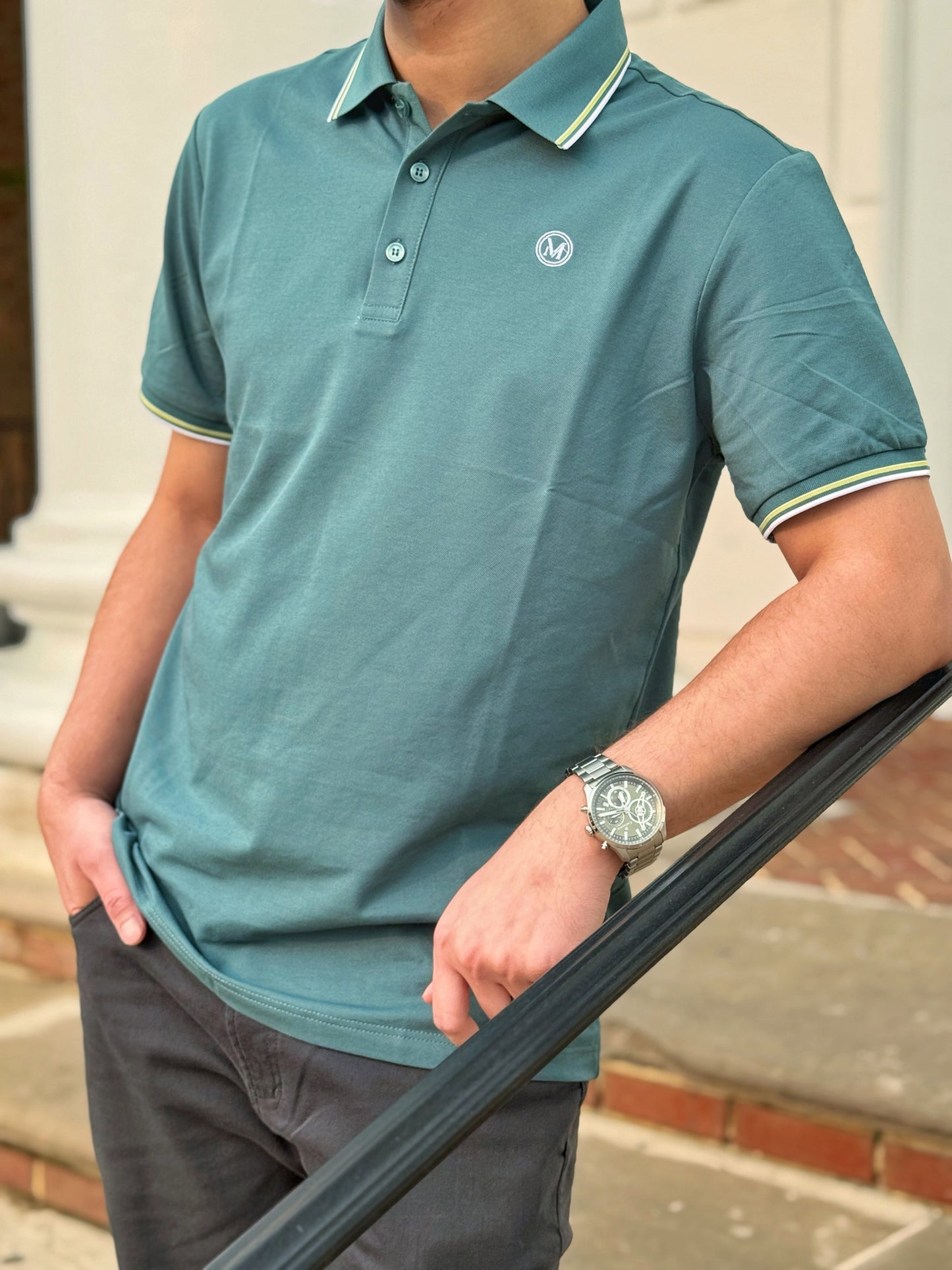 Moslin Luxe Polo – Pine Grove